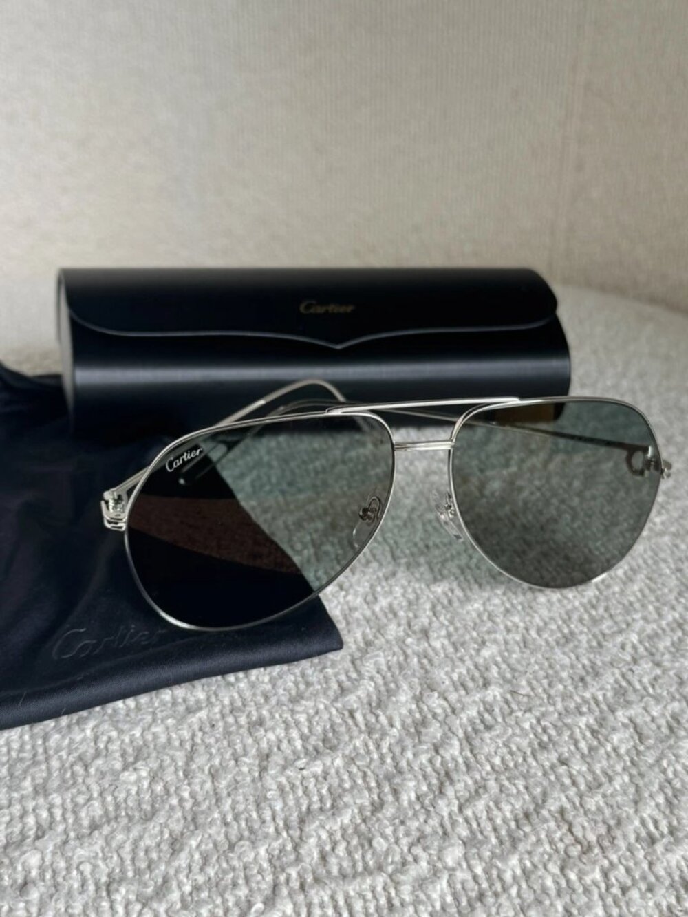 NEW! Cartier CT0110S Unisex Pilot Aviator Sunglasses